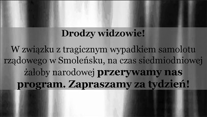 Wcześniejsze zakończenie programu CyberekTV z 10.04.2010 r.