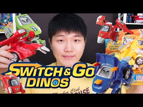 변신 공룡 로봇 자동차 장난감 - Switch & Go Dinos Transforming dinosaur robotic 미또의 장난감 놀이[또이]