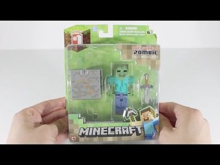 마인크래프트 좀비와 철블럭,돌칼 장난감 놀이[또이]