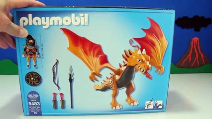 Playmobil FLAME DRAGON Toys & SECRET DRAGON FORT Castle Toy Video for Kids Toypals.tv