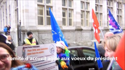Aiguillon tv - comité d'accueil agité aux vœux à Bergues - 18jan16