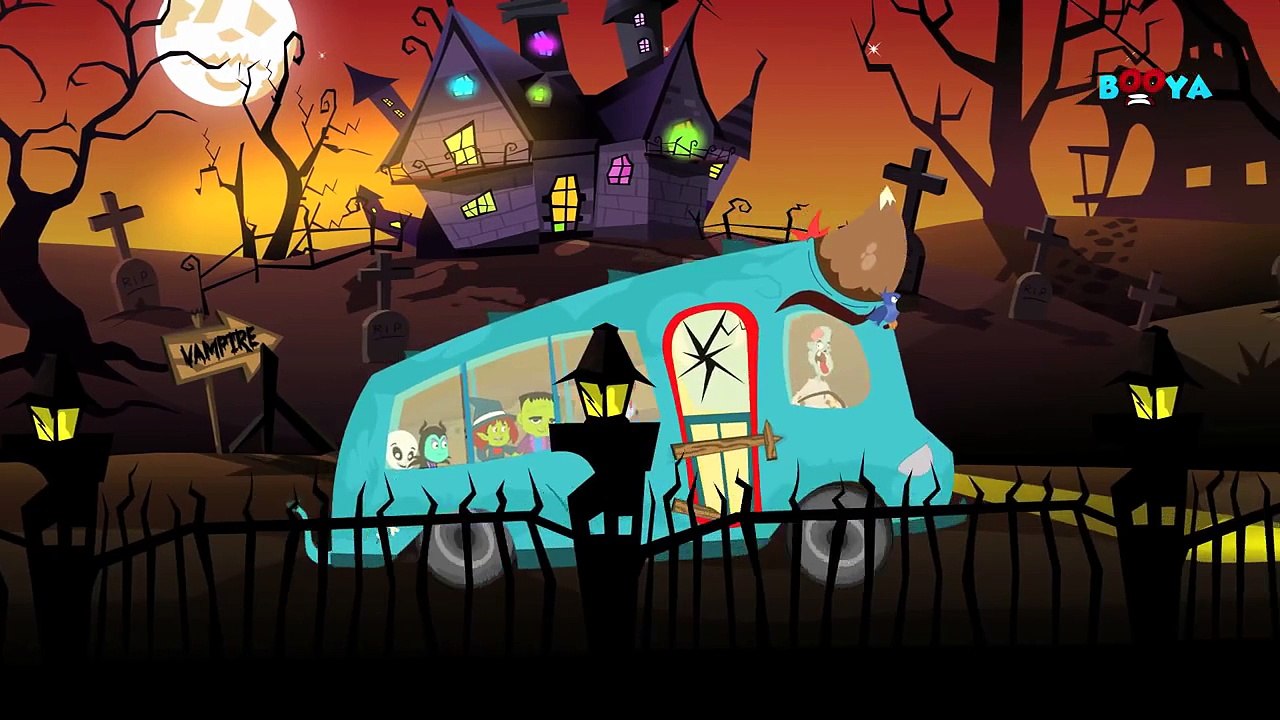 Wheels on the Bus | Scary Nursery Rhyme For Kids | Halloween Song