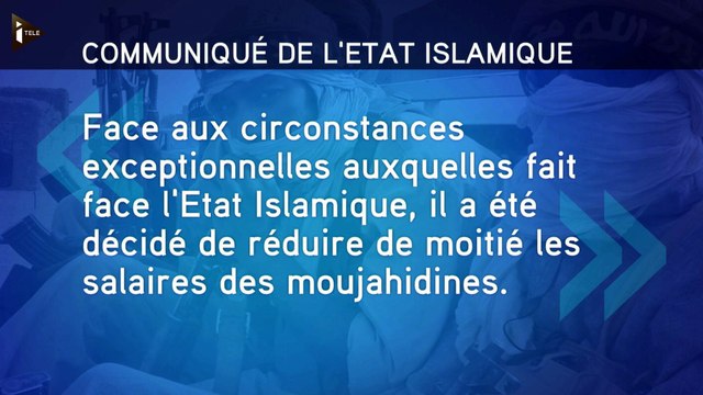 Les salaires des combattants de l'Etat islamique réduits de moitié