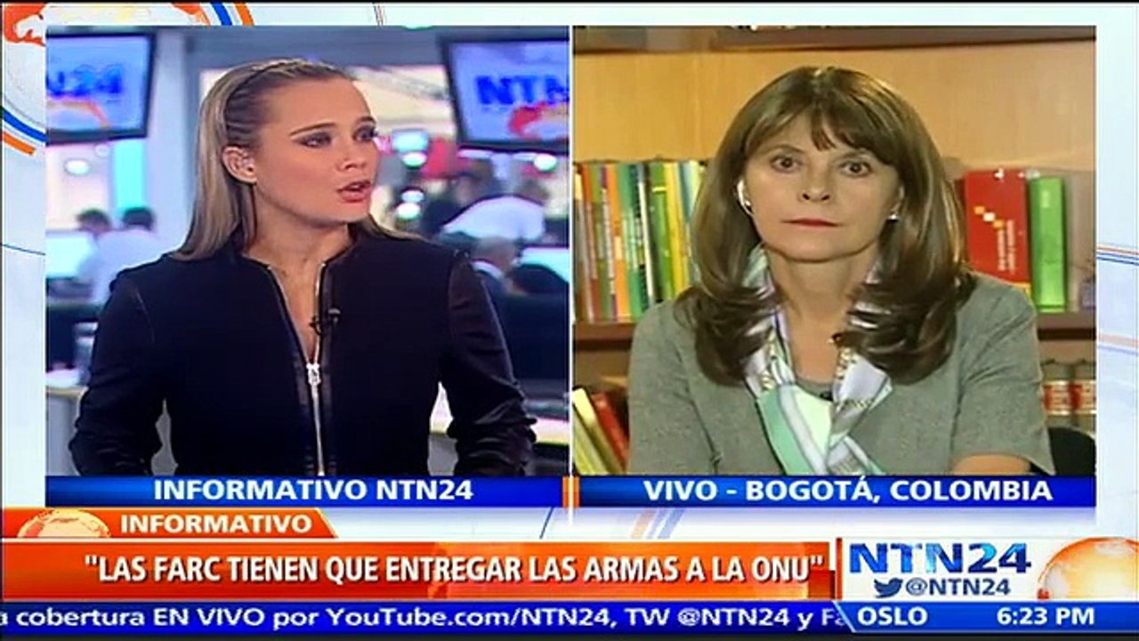 "Me preocupa muchísimo que sea la Celac" quien verifique dejación de armas de las FARC: Marta Lucía Ramírez en NTN24