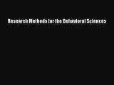 [PDF Download] Research Methods for the Behavioral Sciences [Download] Online
