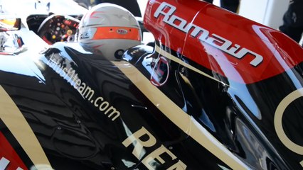 Description du volant d'une F1 Lotus E21, par Romain Grosjean