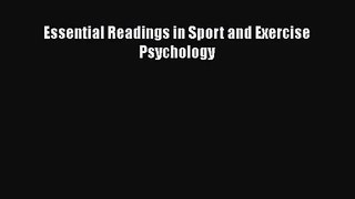 [PDF Download] Essential Readings in Sport and Exercise Psychology [Read] Full Ebook