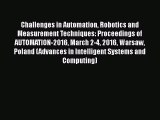 [PDF Download] Challenges in Automation Robotics and Measurement Techniques: Proceedings of