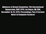 [PDF Download] Advances in Visual Computing: 11th International Symposium ISVC 2015 Las Vegas