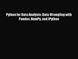 PDF Download - Python for Data Analysis: Data Wrangling with Pandas NumPy and IPython Download