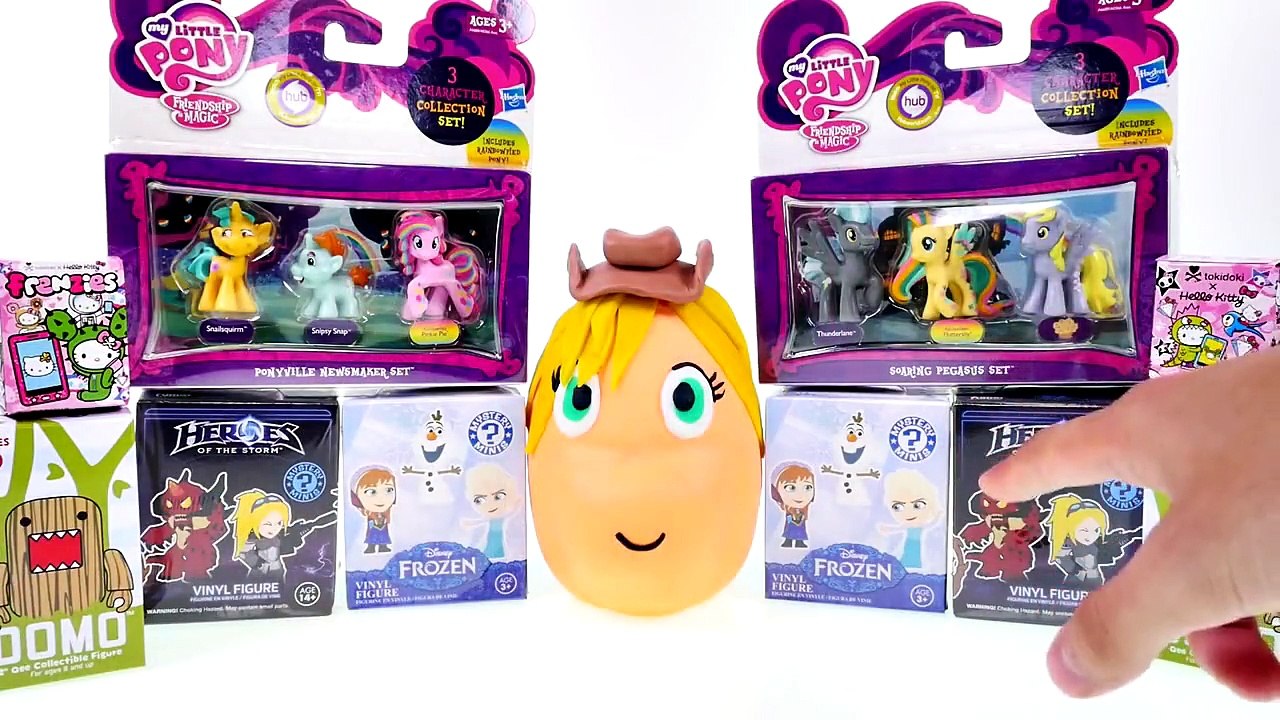 Playdoh Cowboy Applejack BIG Surprise Egg My Little Pony Playdough Domo-Kun Toys by DCTC