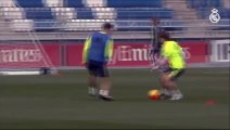 Luka Modric and Isco showing some skills during Real Madrid training 20.01.2016