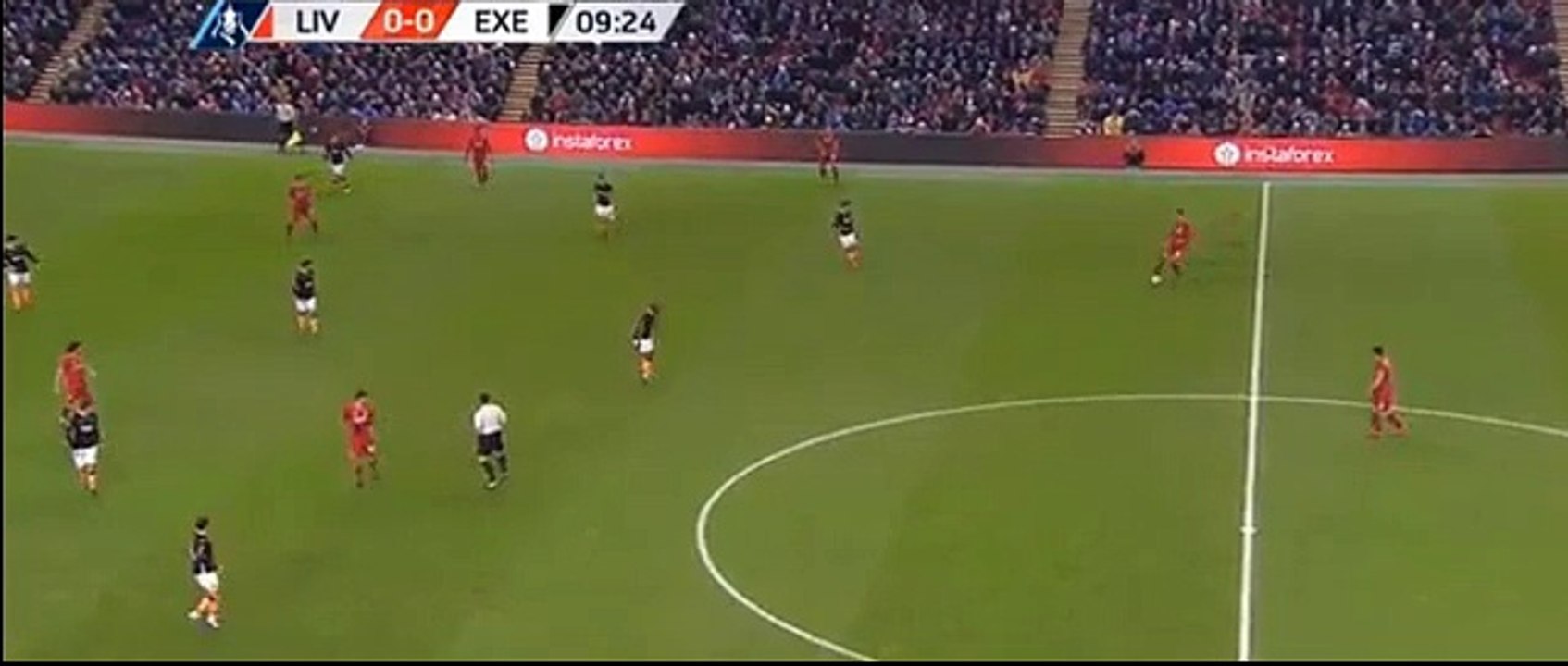 Goal Joe Allen 1:0 - Liverpool vs Exeter City - 20/01/2016