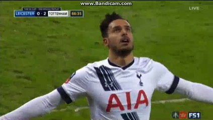 Nacer Chadli Goal Leicester 0-2 Tottenham FA CUP