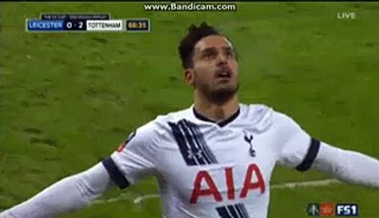 Nacer Chadli Incredible Goal Leicester 0-2 Tottenham FA CUP