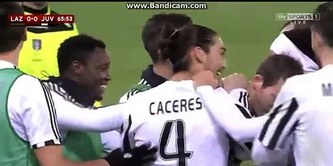 Stephan Lichtsteiner Goal Lazio 0-1 Juventus Coppa Italia 20.01.2016 HD