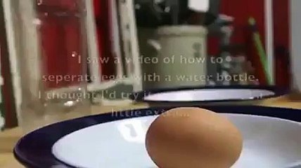 How To Seperate Eggs with a water bottle