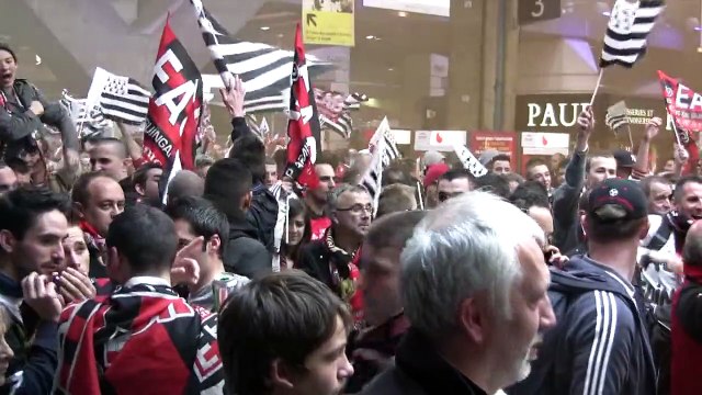 Coupe de France 2014- RENNES-EAG 0-2 L'arrivée des Guingampais à Montparnasse 1
