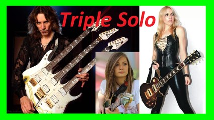Steve Vai + Tina S + Emily Hastings = Triple Solo (For The Love Of God)