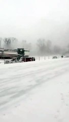 And this is why you need to be careful while driving in the snow!