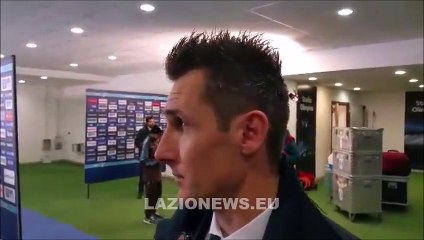 Klose in zona mista dopo Lazio-Juventus