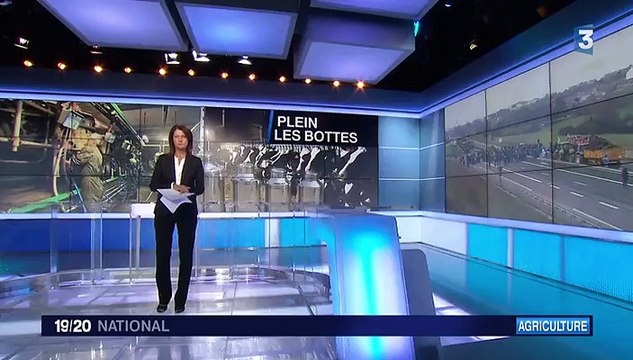 200 éleveurs bretons en colère bloquent un axe routier