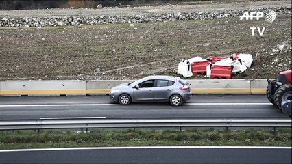 Manifestation d'éleveurs en Bretagne