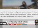Larry Fitzgerald gives thanks to Arizona