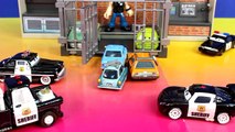 Disney Pixar Cars Sheriff Car McQueen Mater Go On Mission Lemons Professor Z To Jail Oil R