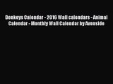 [PDF Download] Donkeys Calendar - 2016 Wall calendars - Animal Calendar - Monthly Wall Calendar