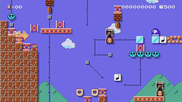 Super Mario Maker - Viewer Levels - Name: Automatic Level - ID: F795-0000-019E-2507