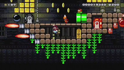 Super Mario Maker - Viewer Levels - Name: "Bowser's Front Line" - ID: C42C-0000-019D-9838