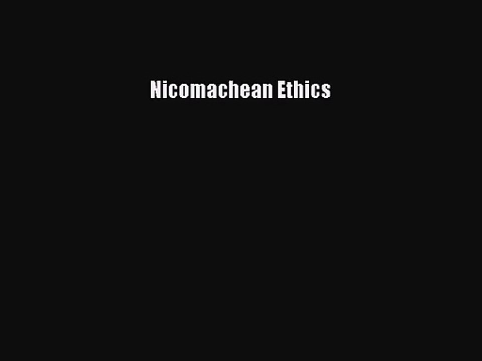 [PDF Download] Nicomachean Ethics [Download] Online