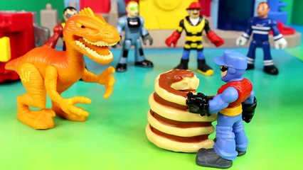 Playskool Heroes Jurassic World Dinosaur Velociraptor Invades Imaginext Rescue City Fire S