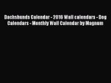 PDF Download - Dachshunds Calendar - 2016 Wall calendars - Dog Calendars - Monthly Wall Calendar