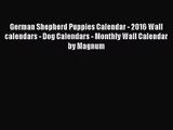 PDF Download - German Shepherd Puppies Calendar - 2016 Wall calendars - Dog Calendars - Monthly