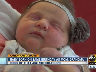 Newborn baby girl marks third generation of girls born on same date