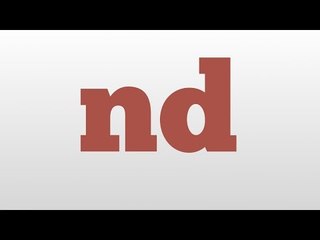 nd meaning and pronunciation