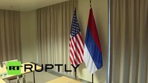 Flag Failure! Russian flag upside down just before Lavrov-Kerry meeting (FULL HD)