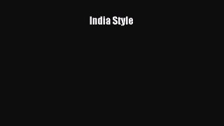 [PDF Download] India Style [Download] Online