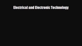Electrical and Electronic Technology [Read] Online