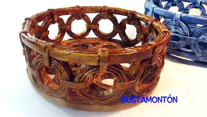 Basket made with newspapers