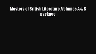 [PDF Download] Masters of British Literature Volumes A & B package [Download] Online