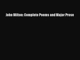 [PDF Download] John Milton: Complete Poems and Major Prose [Download] Online