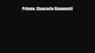 [PDF Download] Private Giancarlo Giammetti [PDF] Full Ebook