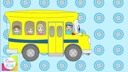 The Wheels on the Bus Nursery Rhyme | Cartoon Animation Song For Children