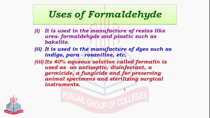 Oxidation Of Carbonyl Compounds ( Oxidation Of Ketones  ) , Uses of Formaldehyde  & Acetaldehyde