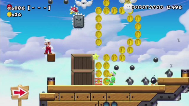 Super Mario Maker - 100 Mario Challenge 0-007 Easy - Lemming Run Shy Guy Reward