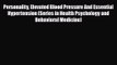 PDF Download Personality Elevated Blood Pressure And Essential Hypertension (Series in Health