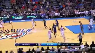 Kevin Durant's Crossover & Dunk - Hornets vs Thunder - January 20, 2016 - NBA 2015-16 Season